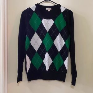 ❌ SOLD ❌ argyle fitted sweater